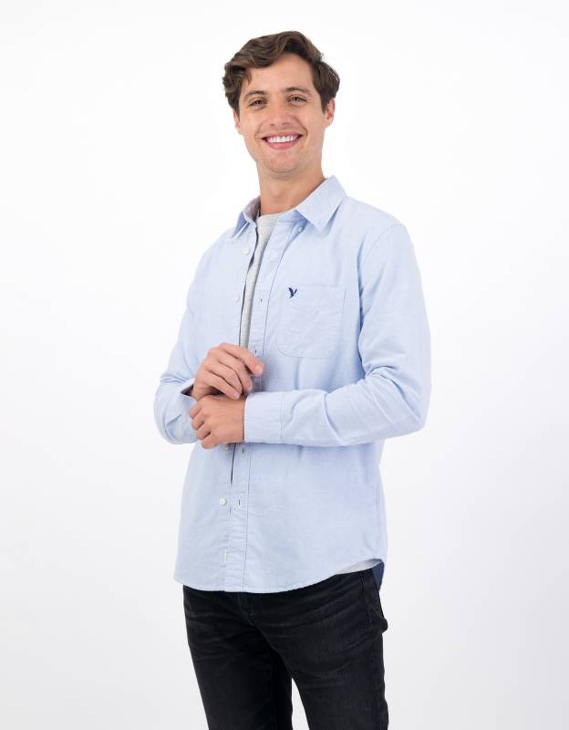تي-شيرت أوكسفورد بأزرار بقصة SLIM من أمريكان إيجل