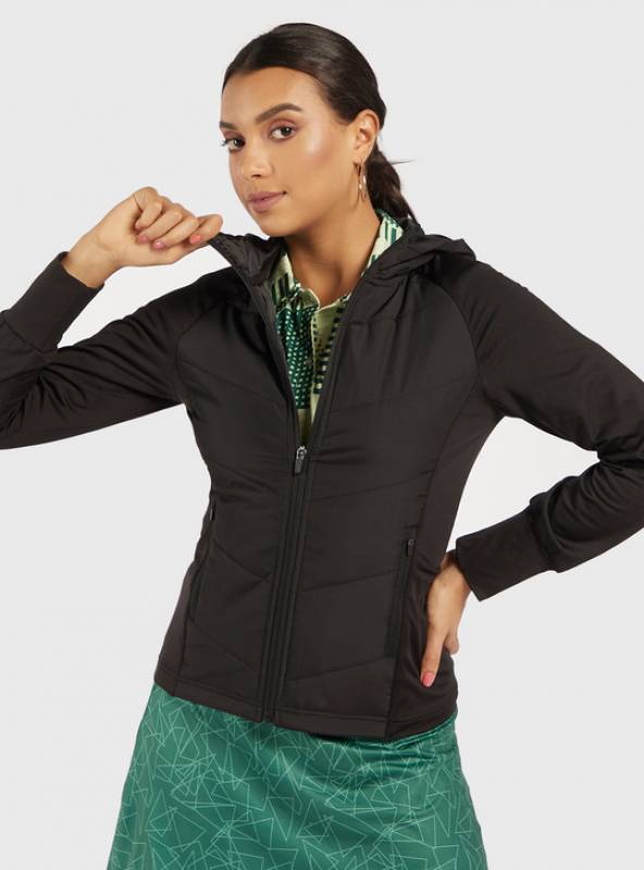 جاكيت مبطن بأكمام طويلة وقبعة