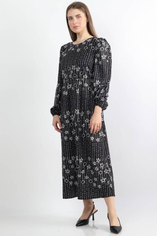 PRINTED MIDI DRESS