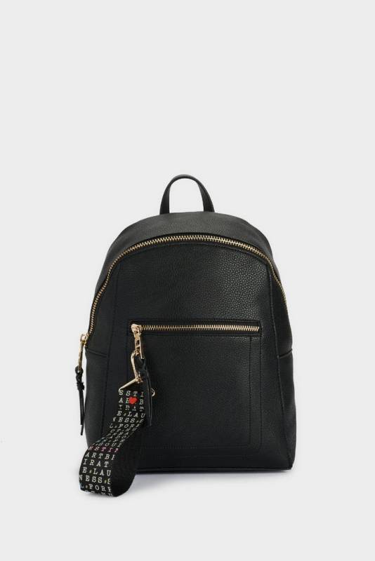 EMBOSSED BACKPACK WITH EXTERIOR POCKE