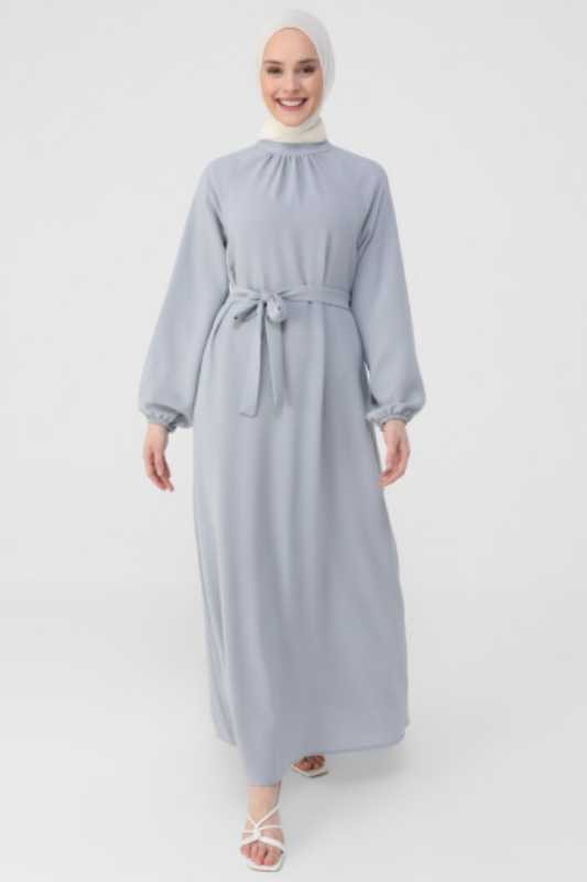 Women Solid Tie Front Maxi Dress Refka By Modanisa 