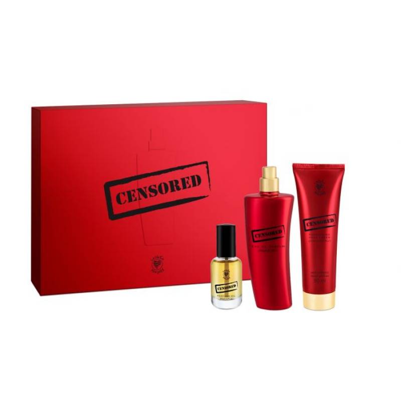 سينسورد طقم هدية حصري الإصدار (بارفيوم، عطر زيتي،كريم مغذي 200 مل)