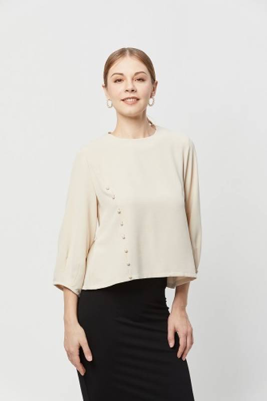 بلوزة بيج بأزرار جانبية - AW29B