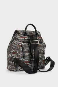 PRINTED BACKPACK WITH OUTER POCKE