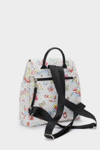 PRINTED BACKPACK WITH OUTER POCKE