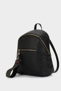 EMBOSSED BACKPACK WITH EXTERIOR POCKE