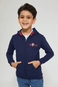 هودي جاكيت بسحاب باللون الكحلي