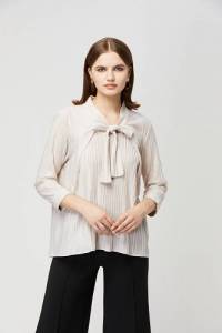 بلوزه بربطة عنق و أكمام حائرة - AW30B