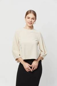 بلوزة بيج بأزرار جانبية - AW29B