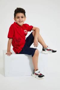 شورت جينز منسوج أزرق غامق