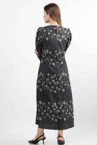 PRINTED MIDI DRESS